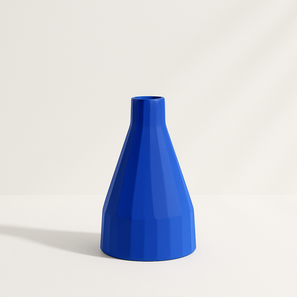 Cobalt Facet Vase