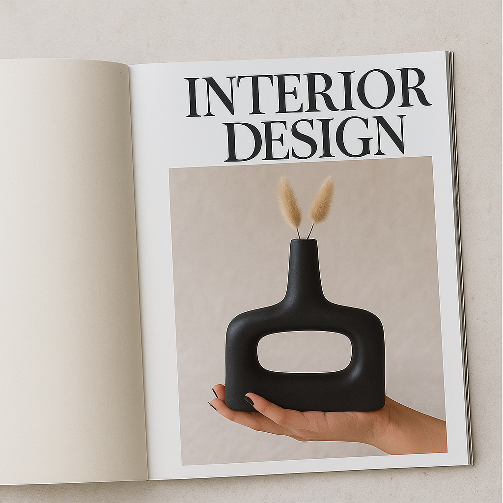 Obsidian Loop – Modern Sculptural Vase